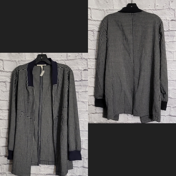 BCBGENERATION Checkered Blazer with Pockets - Picture 2 of 11